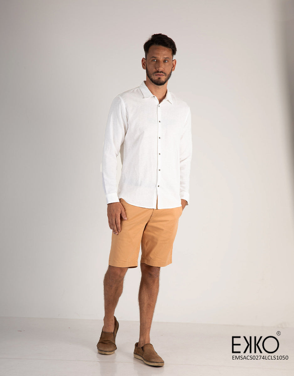 XMMSWDLA Men's Cotton Linen Short Sleeve Shirts Lightweight Casual